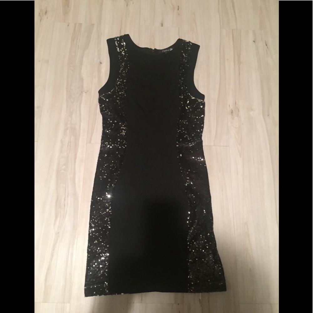 Forever 21 black evening dress with sequin accent